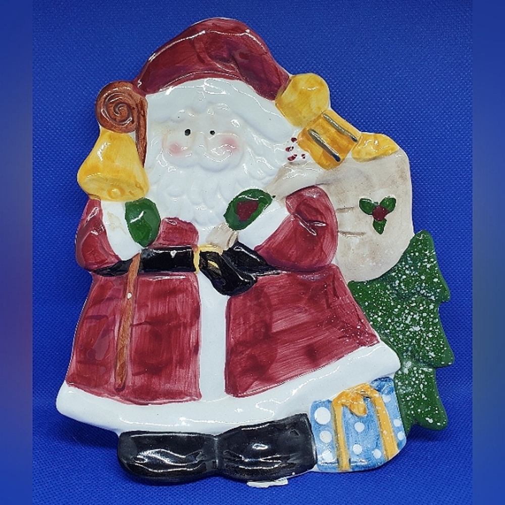 Santa Claus Christmas Cookie/Treat Plate